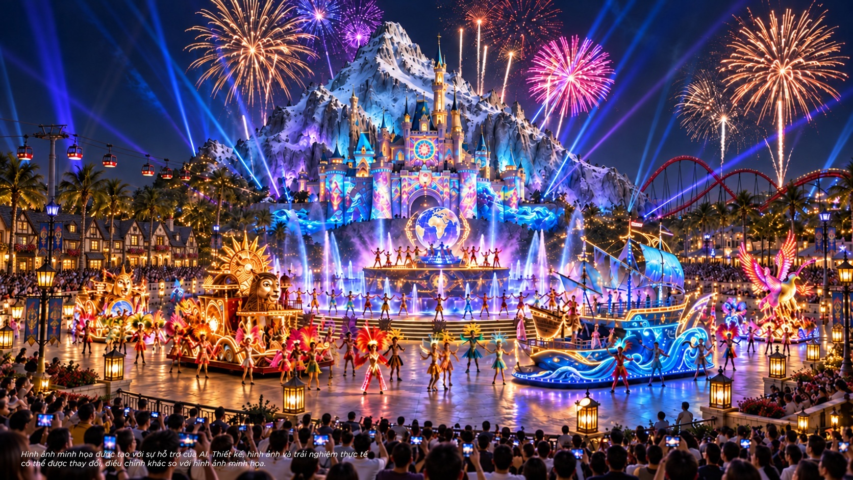 “Kỳ quan Lễ hội giải trí toàn cầu” VinWonders Cần Giờ - “vũ trụ lễ hội” rực rỡ và bất tận đang thành hình giữa Cần Giờ